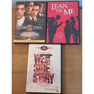 Drama Movie DVD Lot School Ties Lean On Me West Side Story 3 Films